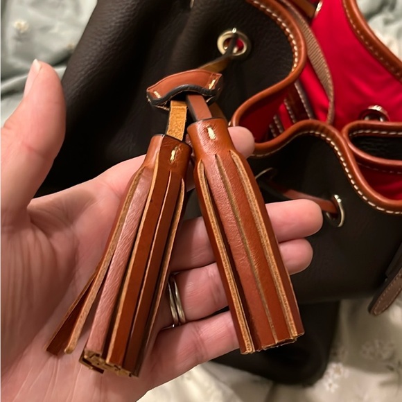 Dooney and Bourke Tasha Drawstring in Brown Tomorro. - Picture 8 of 11